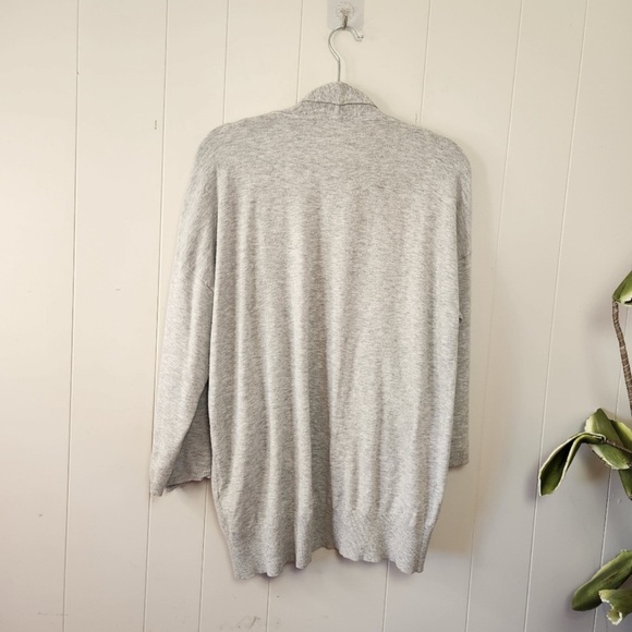 Aritzia Babaton Williams Gray Oversized Cardigan Sweater Open Front Flare Wide - Picture 4 of 10